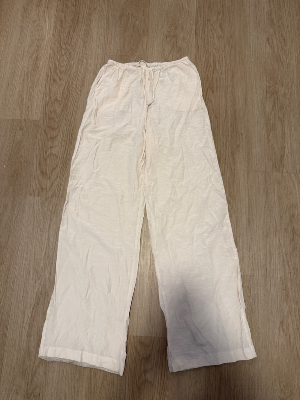 H&M Wide Leg Pants Cream